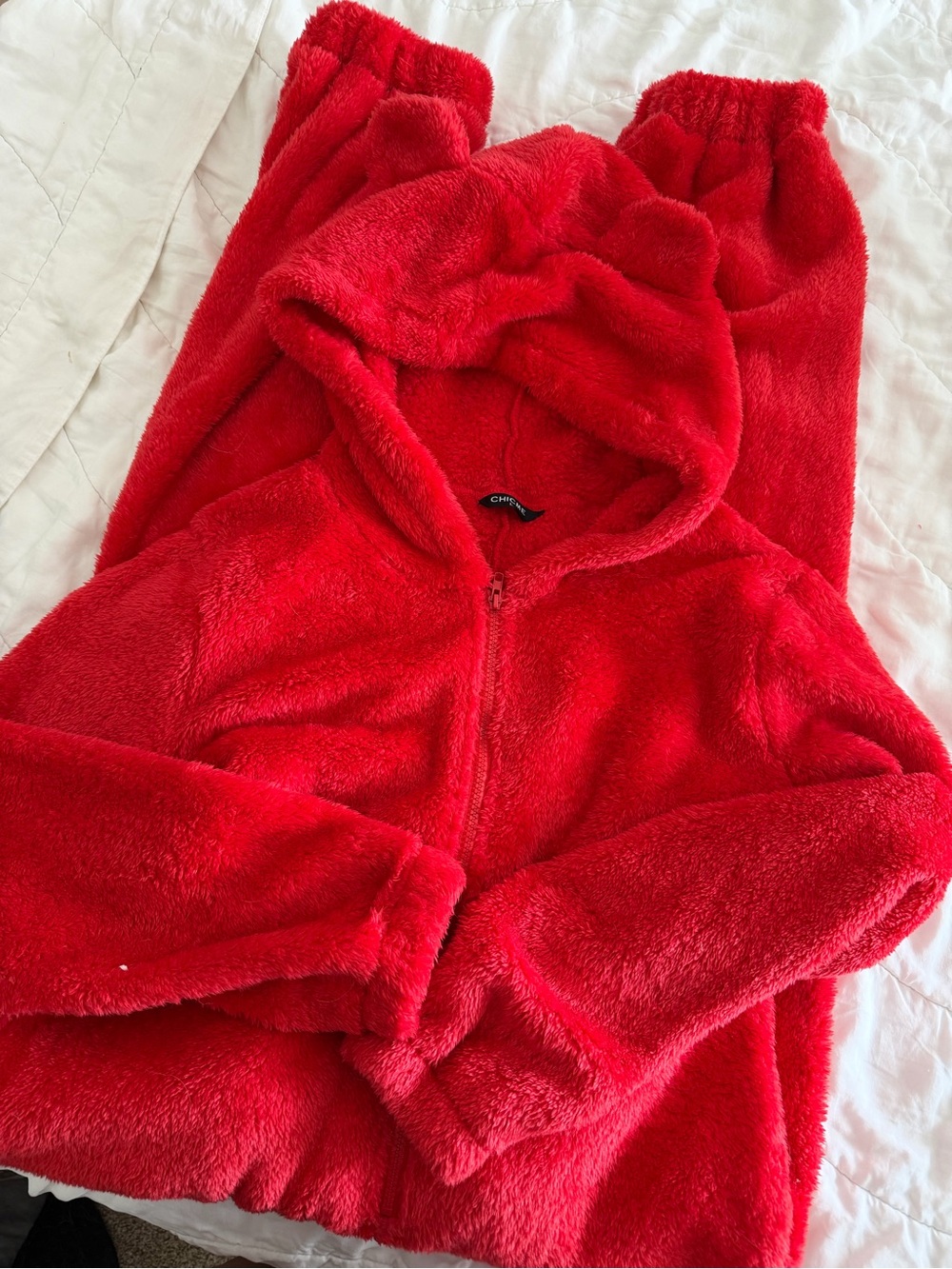 Chicme Cozy Plush Red onesie